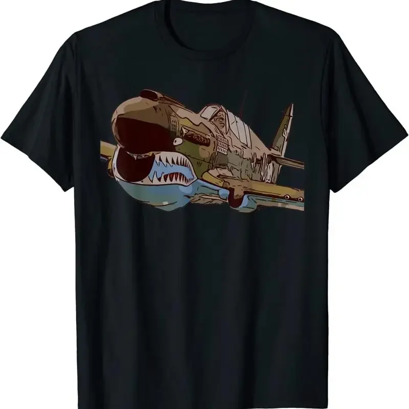 Nueva camiseta limitada P 40 Warhawk Fighter Aircraft Ww2 Plane Spotting Spotter