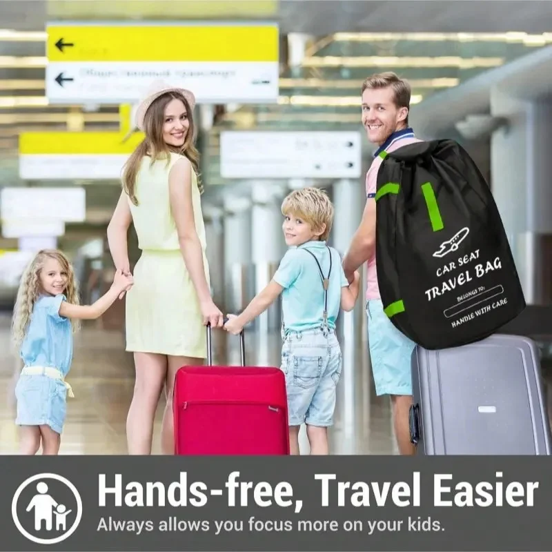 Torba podróżna na fotelik samochodowy dla dziecka, torba do przechowywania w wózku dziecięcym lub wózku inwalidzkim, torba do przenoszenia fotelika samochodowego, torba pyłoszczelna