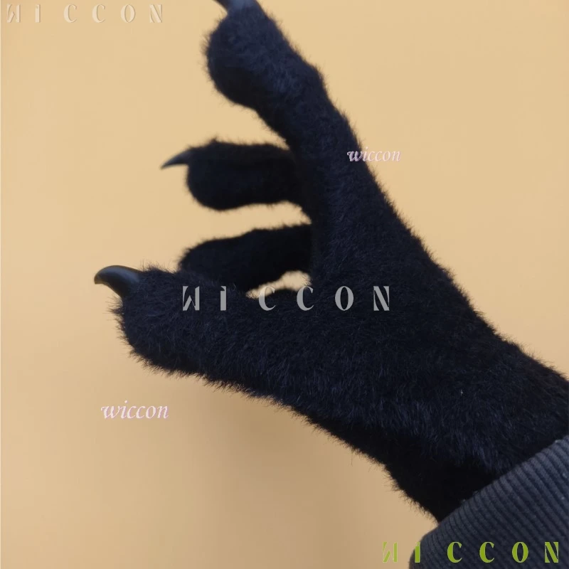 アニメ Cos 着ぐるみ手袋毛皮のようなコスプレ爪足スタイリッシュなキグロールプレイ足男性女性手袋漫画ハロウィンドレスアップ爪かわいい