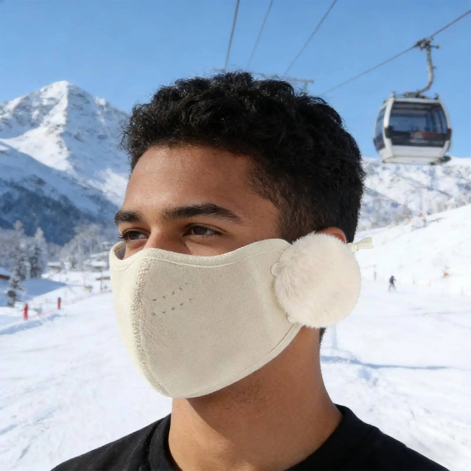 

Winter Mouth Cover Windproof Thick Shield With Ear Flap Face Cover For Sports Hiking Commuting Cycling Women Winter Outdoor