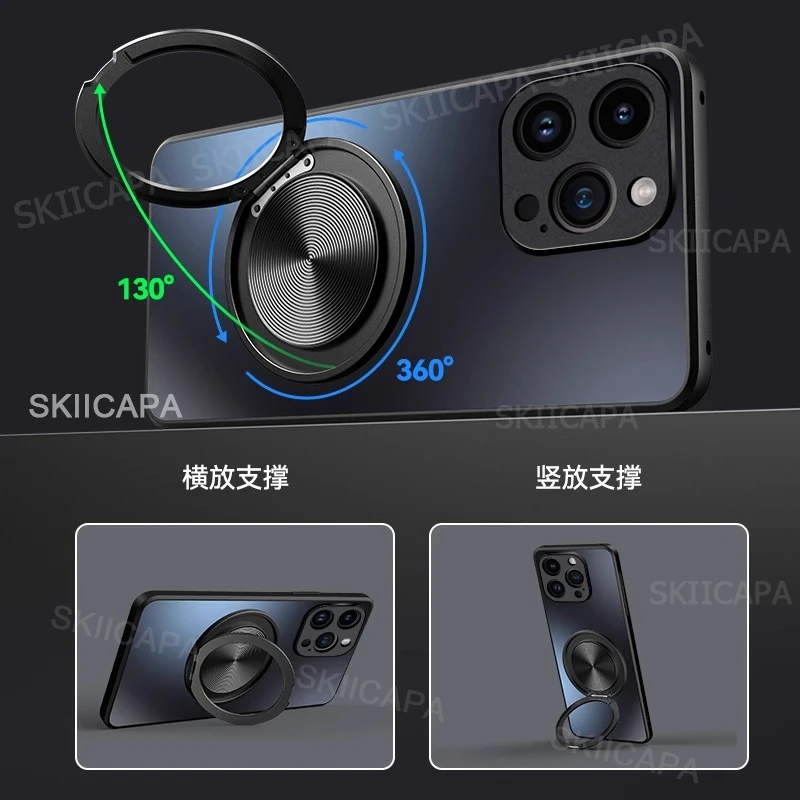 حافظة لهاتف موتورولا إيدج 70 AG غطاء حامل حلقي مغناطيسي متجمد لهاتف موتو إيدج 70 X70 ممتص للصدمات الهوائي غير اللامع للكاميرا #2