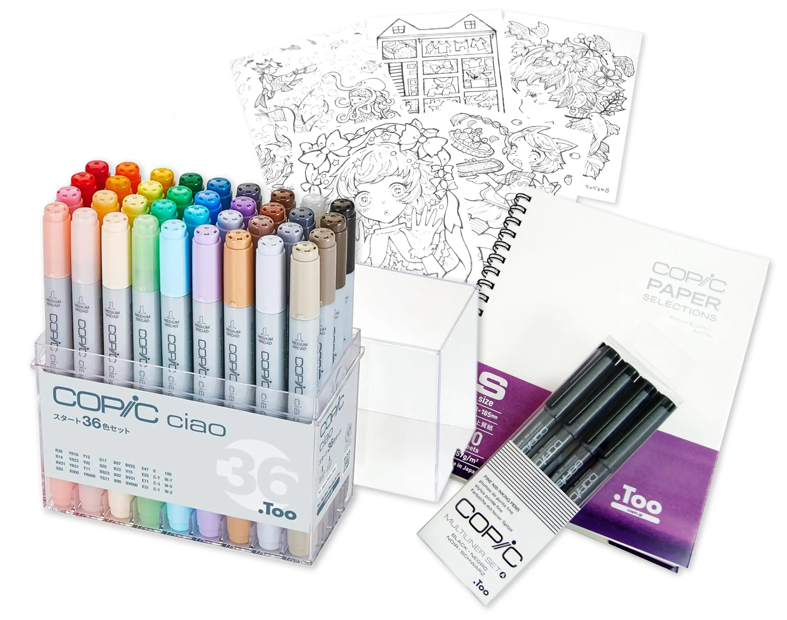 Too Ciao Starter Box 36 Made In Illustration Marker Refillable Ink Colors Japan Multi-color Markers Markers Pens