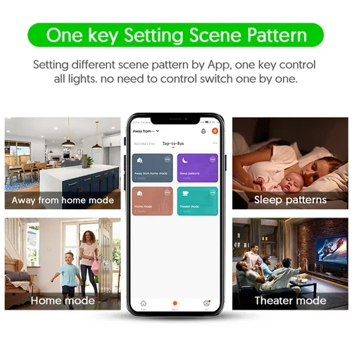 Imagen 2 del producto Milfra-interruptor inteligente Tuya Wifi/Zigbee, interruptor de encendido y apagado remoto, color gris claro, compatible con Control de voz, Alexa, Google Home, funciona con Homekit