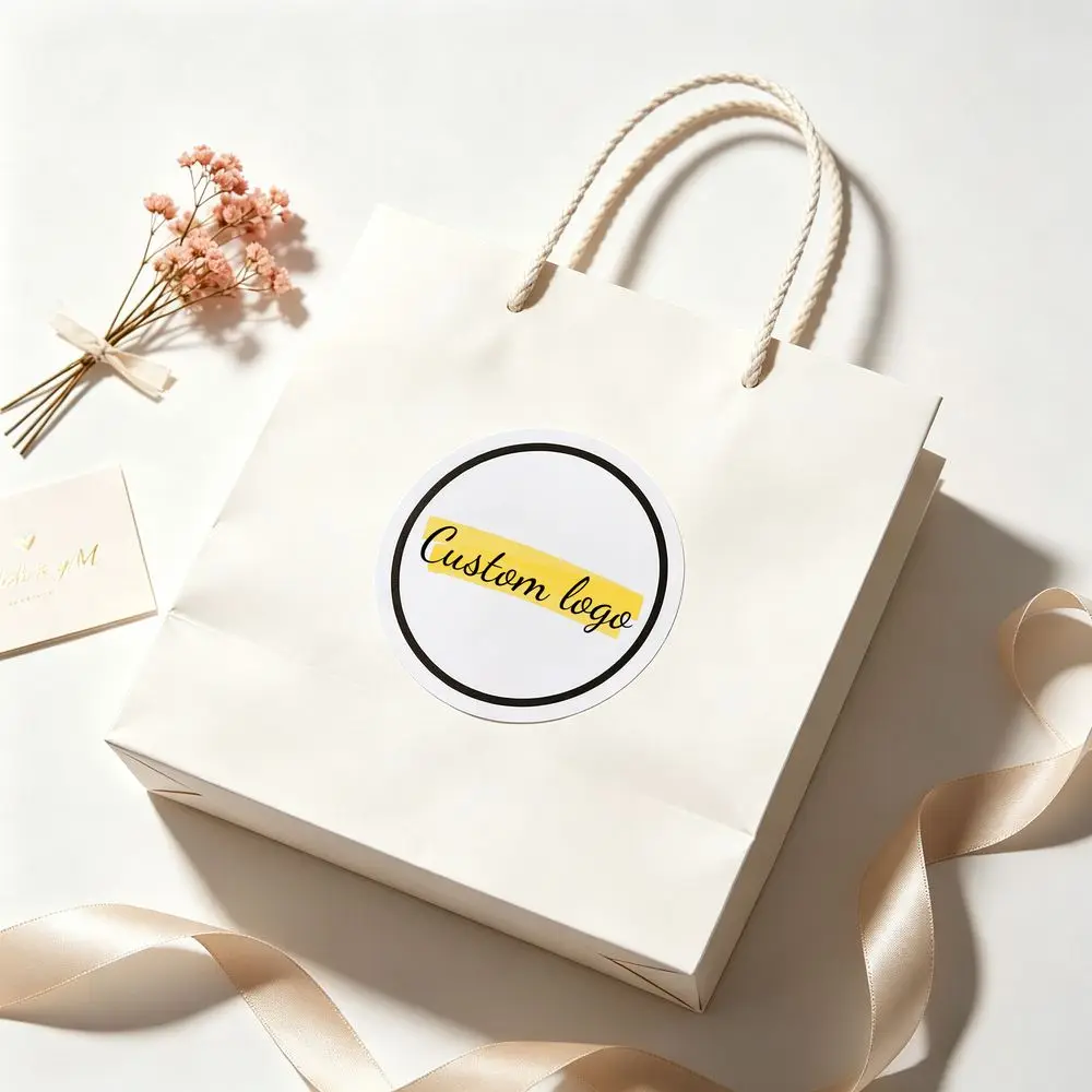 100 Stück individuelle runde Aufkleber, DIY-Siegelaufkleber, personalisierbares Logo, mehrere Stile, Hochzeit, Geburtstag, weiß, individuelle Produkte – Detail 5