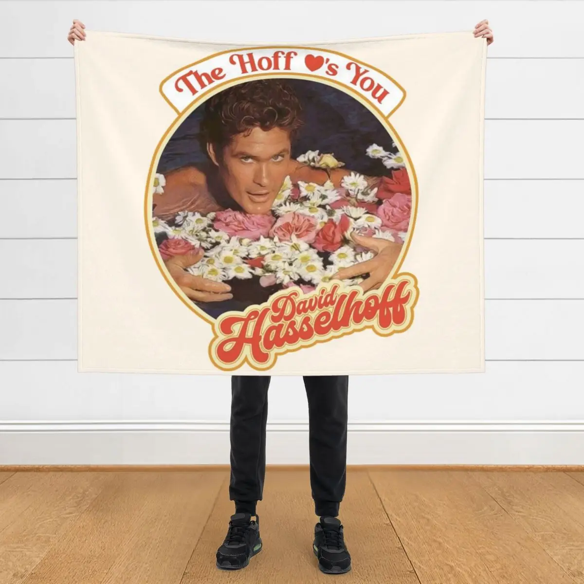 

The Hoff Loves You Throw Blanket Fashion Sofas heavy to sleep Blankets Sofas Of Decoration for winter Blankets