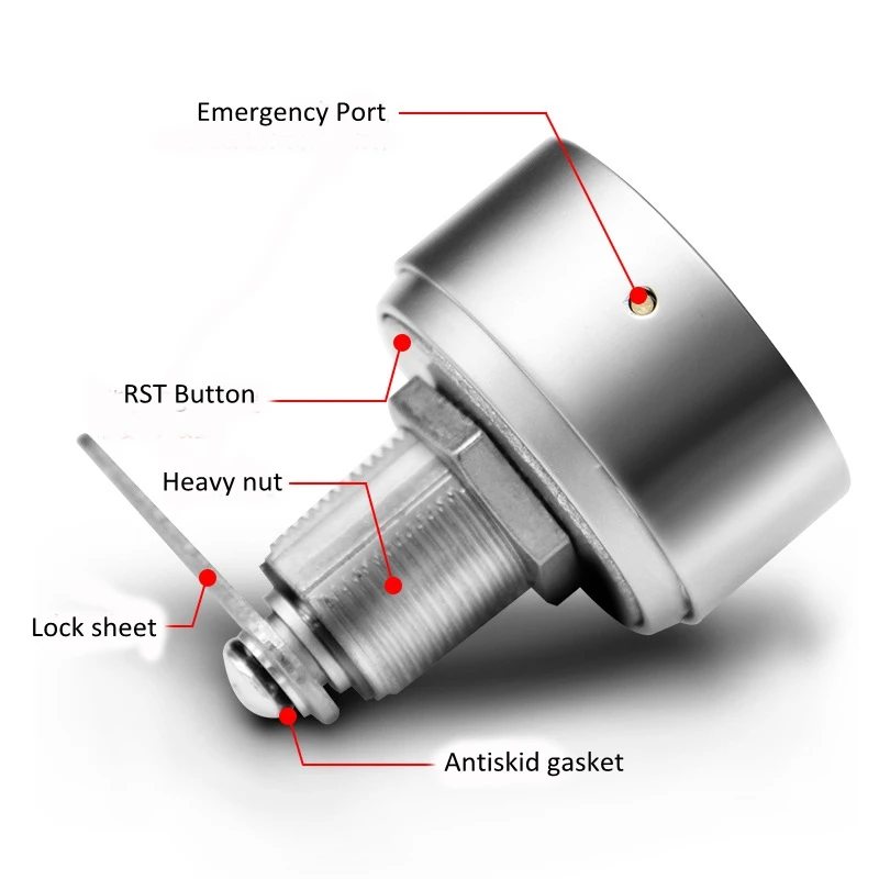 Smart Electronic fingerprint Lock Touch Screen Coded Lock for Cabinet Mailbox File Sauna Drawer School Lockers Easy to Install