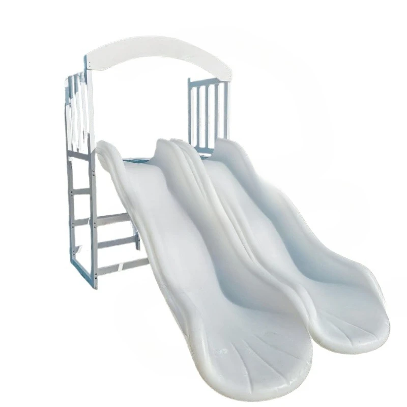

White Indoor Outdoor Kids Playground Double Slide Party Birthday White Slide Activity Soft Play Slide