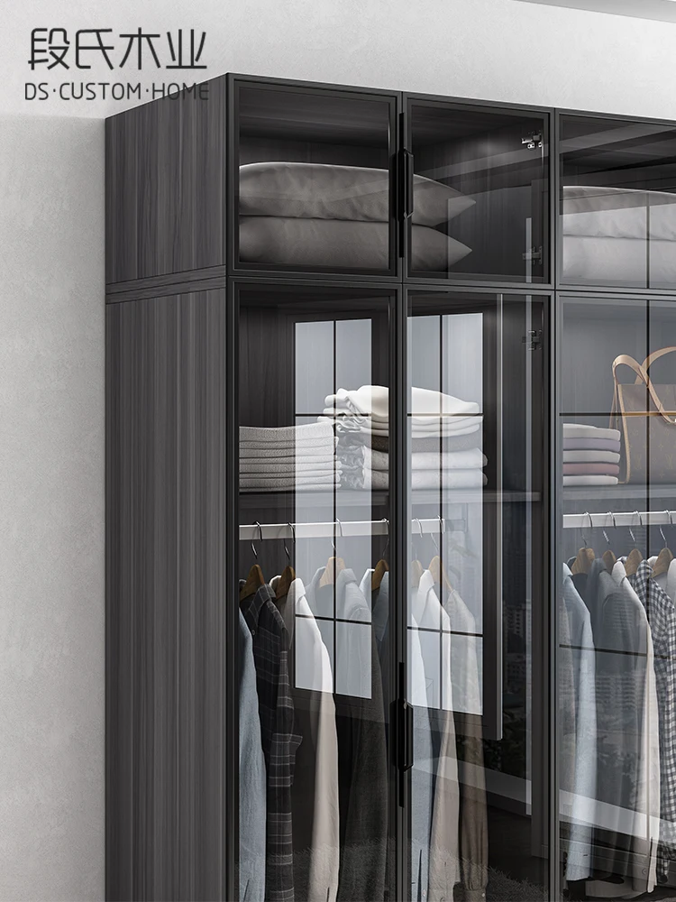 Wardrobe, household bedroom, small unit, glass door, cloakroom combination, 4-5-6 door, large wardrobe