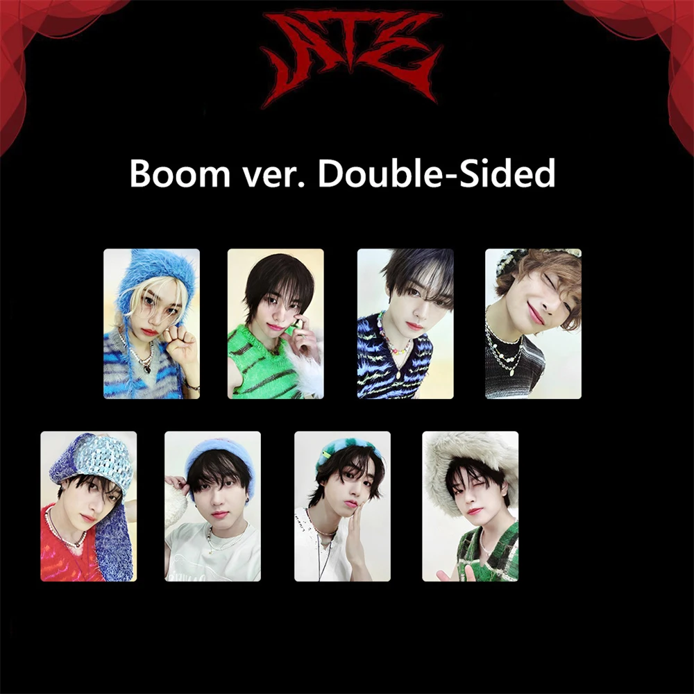 8pcs Kpop ATE Album Photocard Felix Bangchan Lee Know Hyunjin LOMO Card Postcard Double Sides Card Gift Fans Collection