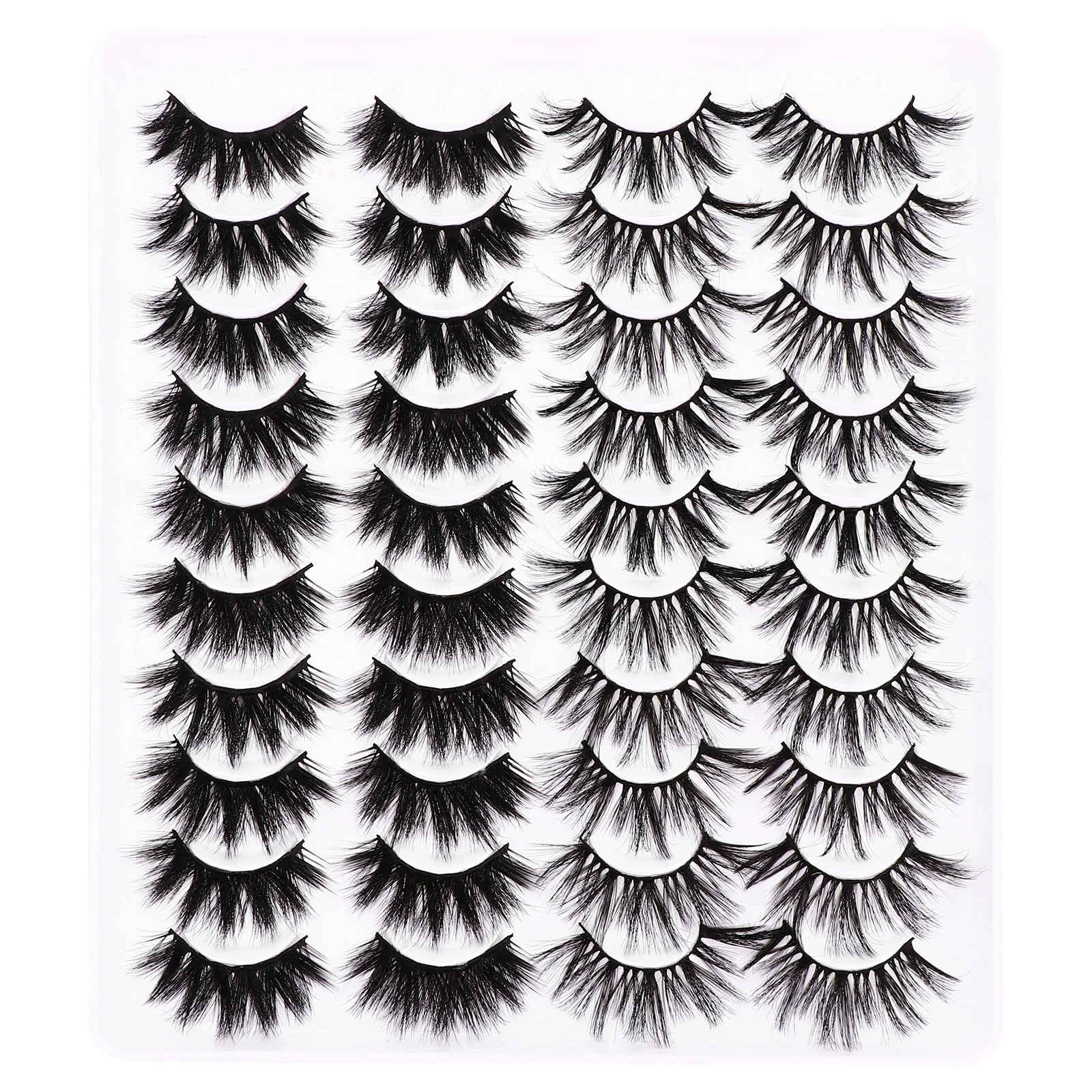 20Pairs Falsche Wimpern Professionelle Wimpern Dicken Weichen Stiel 3D Dichten Wimpern Set Komfortable Frauen Make-Up