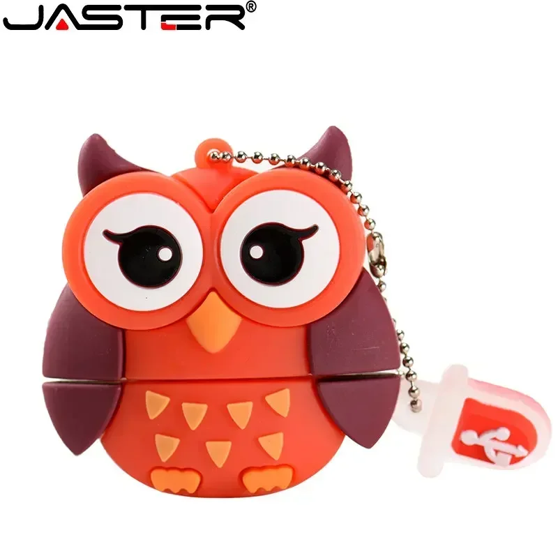 JASTER Owl Dinosaur Pen Drive 16GB Bee Fox Pendrive 8GB Cute Cartoon Animal USB Flash Drive 64GB Penguin Cat Memory Stick 32GB