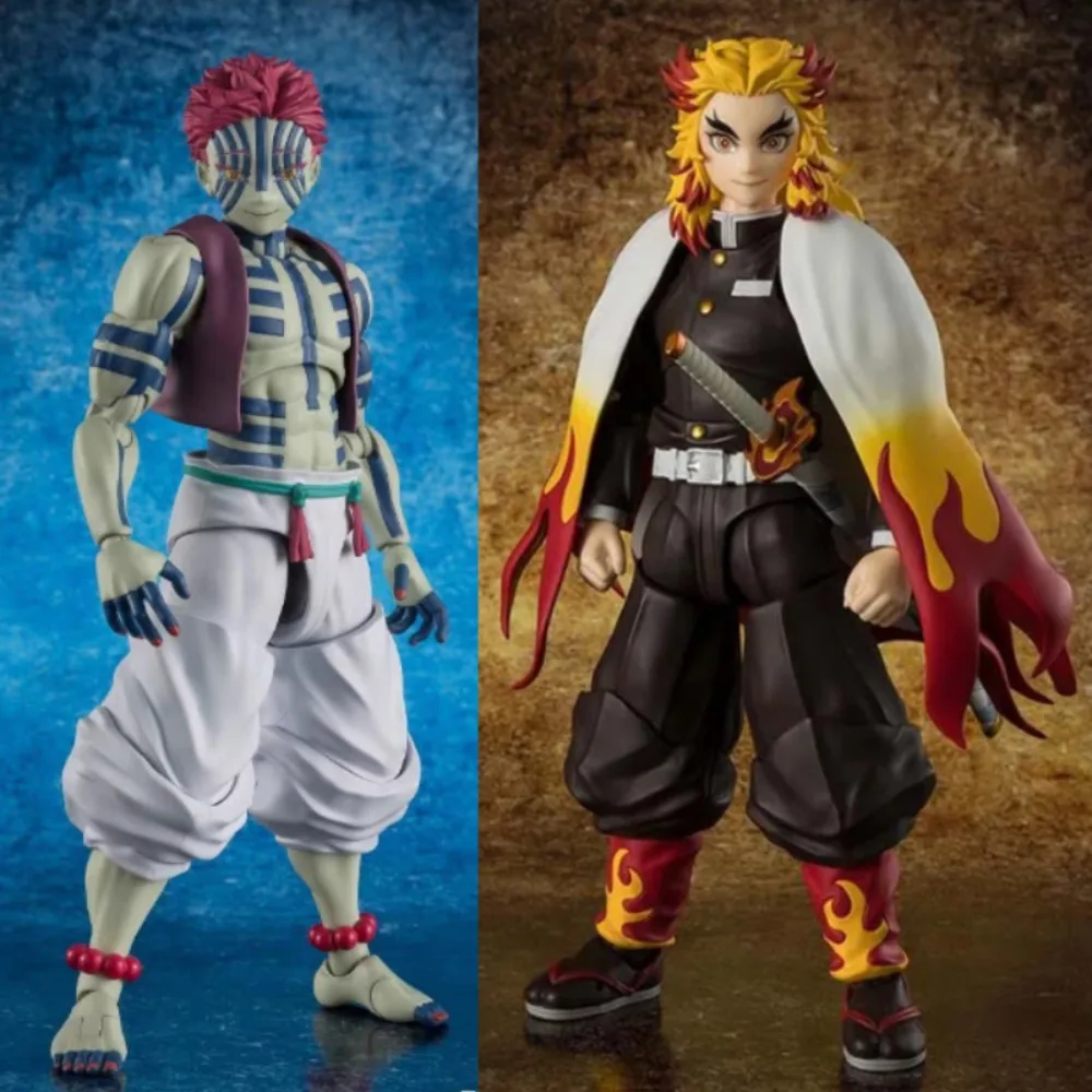 

In Stock Bandai S.H.Figuarts SHF Demon Slayer Rengoku Kyoujurou Akaza Hakuji Anime Action Figure Model Toy Collection Doll Gifts