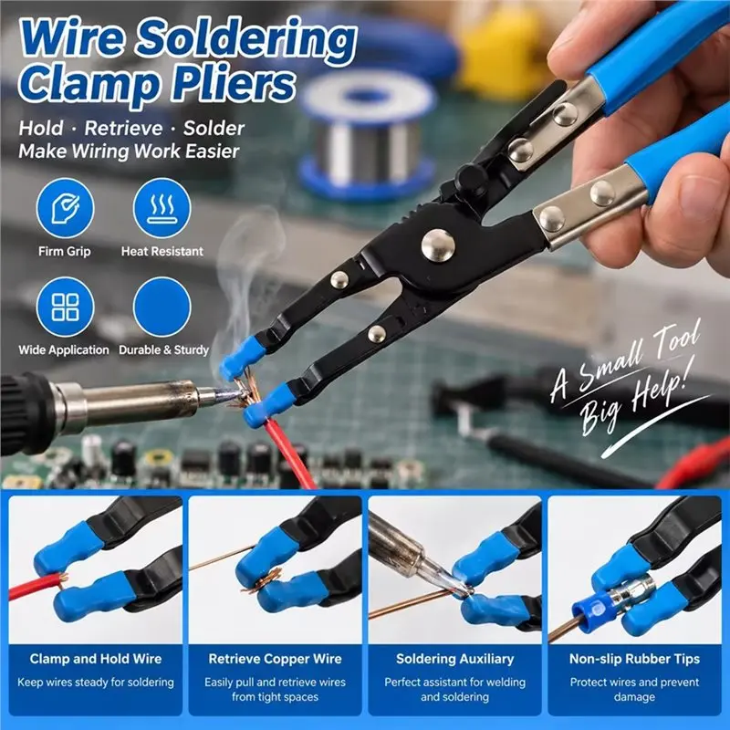 ABLJ For Precise Soldering Wire Clamp Wire Gripping Function, Assistance Ideal For Electronics Repair& DIY Projects