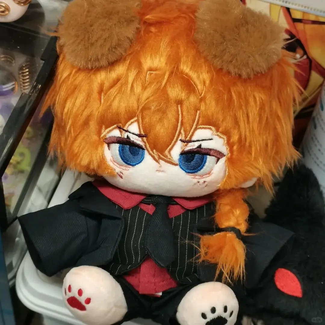 Anime Attribute Nakahara Chuuya‌ Kawaii Cosplay Figure Soft Plush Doll Body Dress Up Stuffed Plushie Pillow Toy 20cm