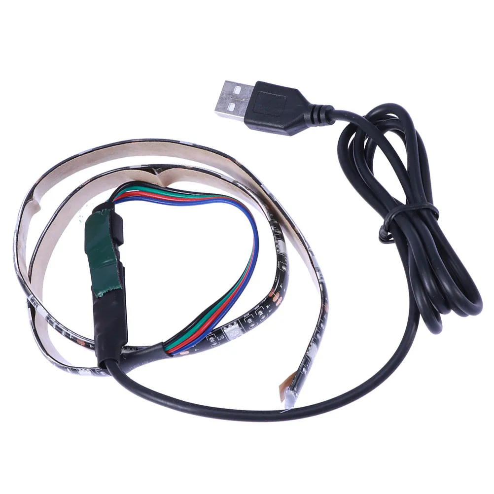 

Светодиодная лента 0,5 м с USB-кабелем, гибкая водонепроницаемая гирлянда для декоративного освещения спальни, гостиной, кухни, шкафов