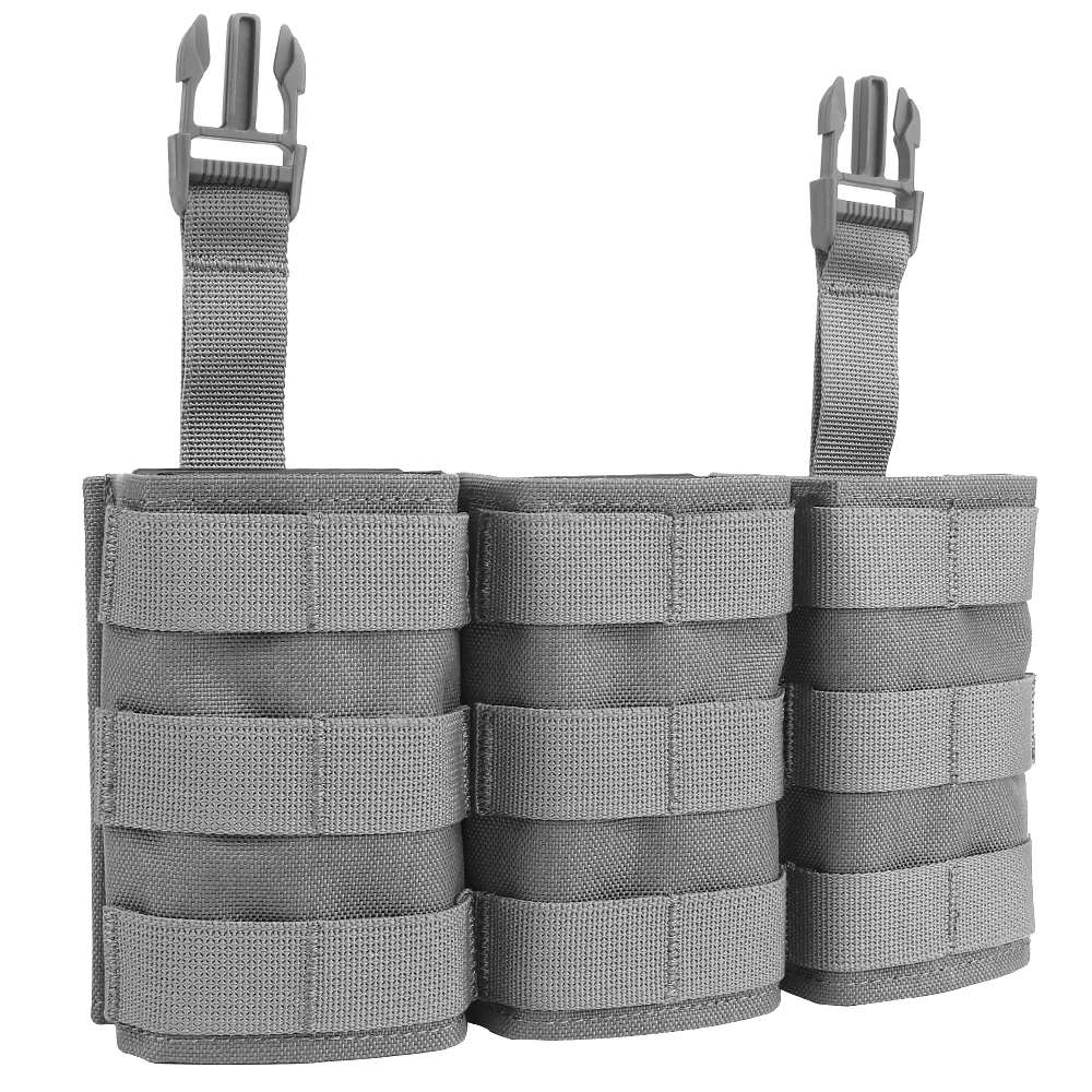 Tactifans Tall Front Panel Magazine Pouch 7.62 Triple Kywi 500D Nylon Swift Clip Tactical Hunting Airsoft Accessories