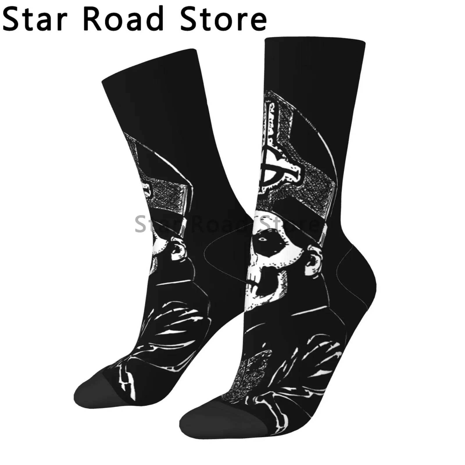 

Hip Hop Retro Ghost Band Music Crazy Men's Compression Socks Unisex G-Ghost Street Style Seamless Printed Funny Novelty Happy