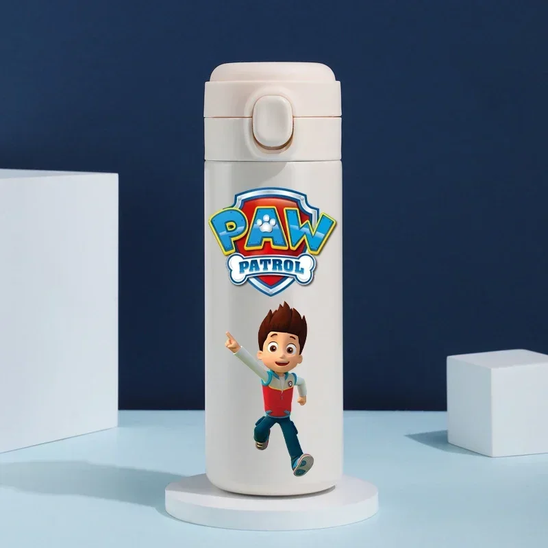 Taza Termo de la patrulla canina para niños, vaso de agua portátil de acero inoxidable 420 con diseño de dibujos animados Kawaii, ideal para regalo, 304 ML