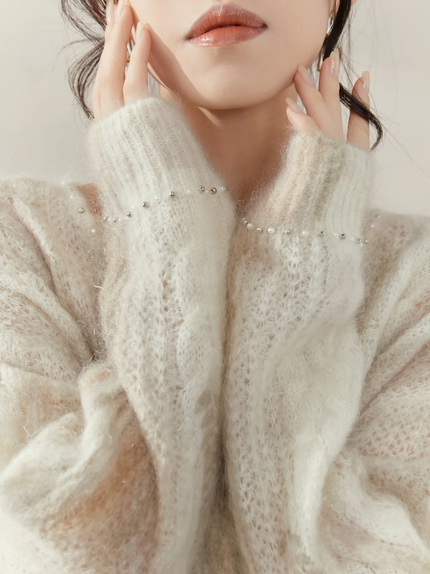 

Свитер Flowing Era Early Autumn New: новый свободный вязаный свитер с длинными рукавами, ажурный, с круглым вырезом, универсальный, удобный, из полиэфирного волокна.