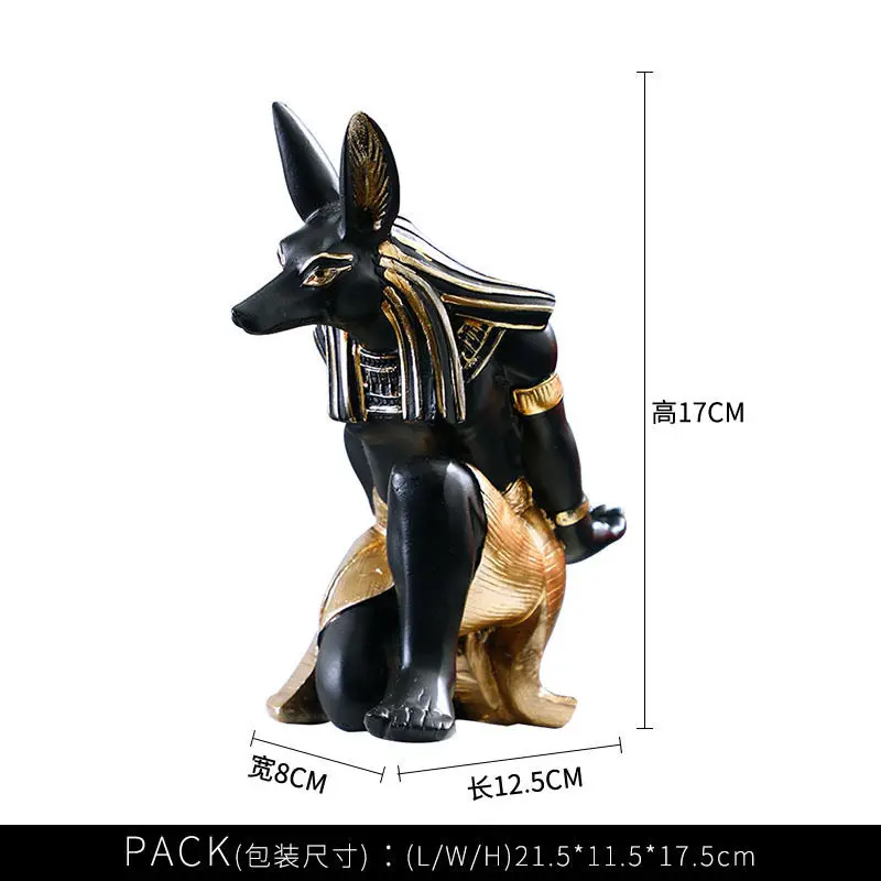 Egyptian Anubis God Wine Rack European Style Creative Wine Holder for Bar Home Decorative Ornament