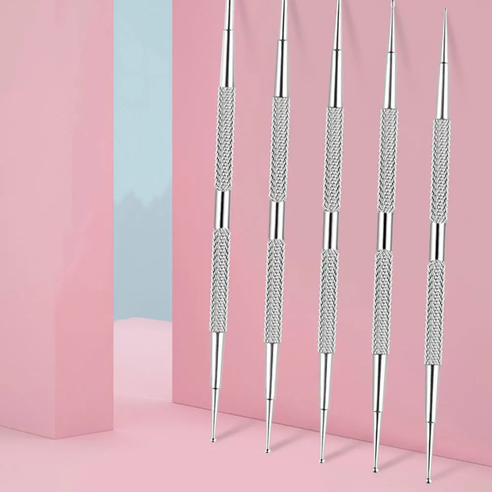 5 Stück Edelstahl Nail Art Bohrer Diamantstifte für DIY Zeichnung Maniküre Zubehör Praktische Werkzeuge Kunstbedarf