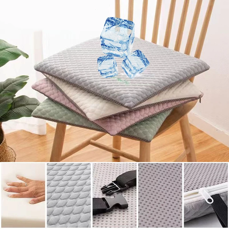 

Cool Ergonomic Memory Foam Seat Cushion for Back Tailbone Pain Pressure Relief Breathable 3D Cooling Design Home Office Car Pad