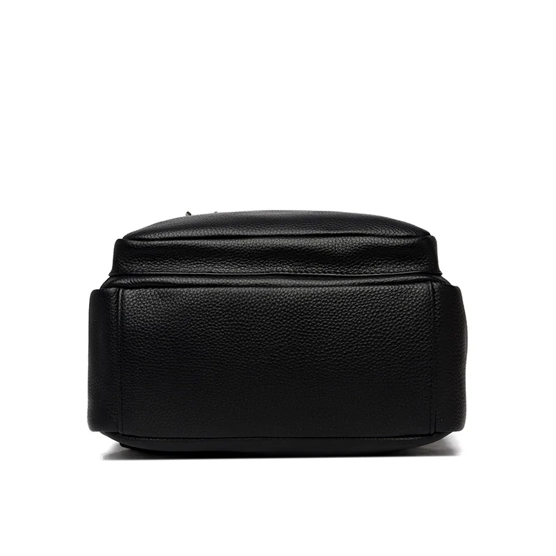 Cowhide Backpack High-Capacity Ladies 2023 Women\'s School Travel Chest Bag Fashion For Girls Shoulder Bags Black Chest Pack