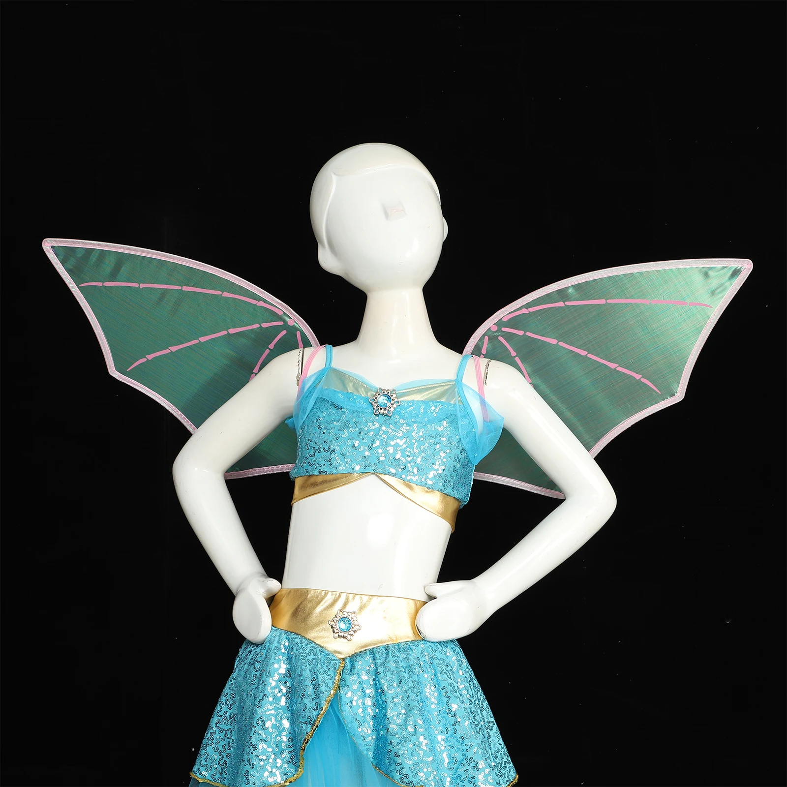 Fancy Dress Up Costume Princess Butterfly Fairy Elf Angel Wings For Girls Halloween Party Cosplay Performance Photography Props