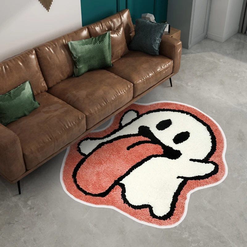 Halloween Cute Ghost Plush Carpet Funny Living Room Decoration Carpets Washable Mat Demon Angel Bedroom Bedside Fluffy Soft Rug