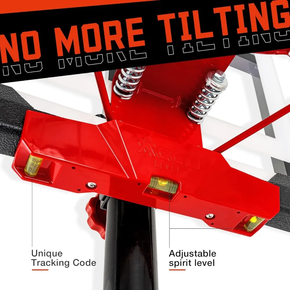 Verstelbaar basketbaldoelsysteem 4,7-10ft hoogte, 44-48 inch in hoek verstelbaar bord voor kinderen en volwassenen