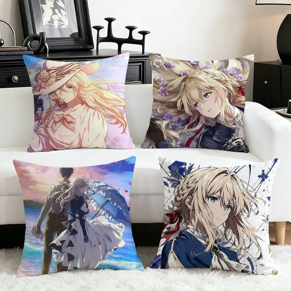 V-Violet E-Evergardens   Various Sizes Square Pillow Case For Car Home Bedchamber Decor