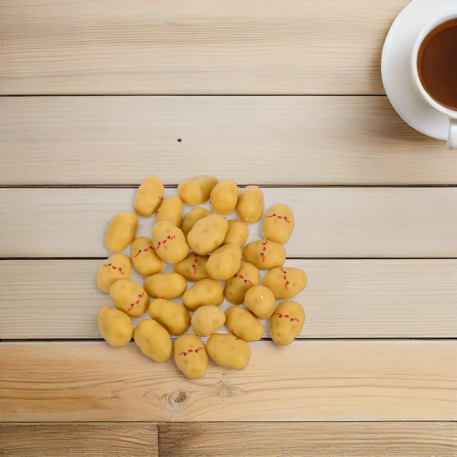 

30Pcs Mini Artificial Potatoes Realistic Resin Potato Decorations Home Kitchen Holiday Party Creative Vegetable Display