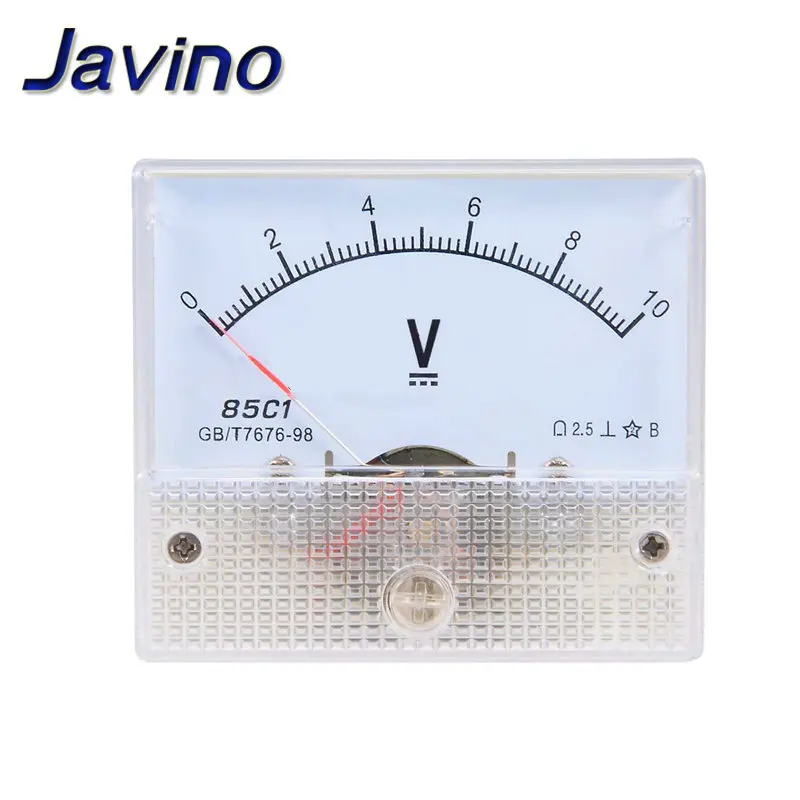 DC Analog Panel Volt Voltage Meter Voltmeter Gauge 85C1 5V 10V 15V 20V 30V 50V 100V 200V 300V Mechanical Voltage Meters