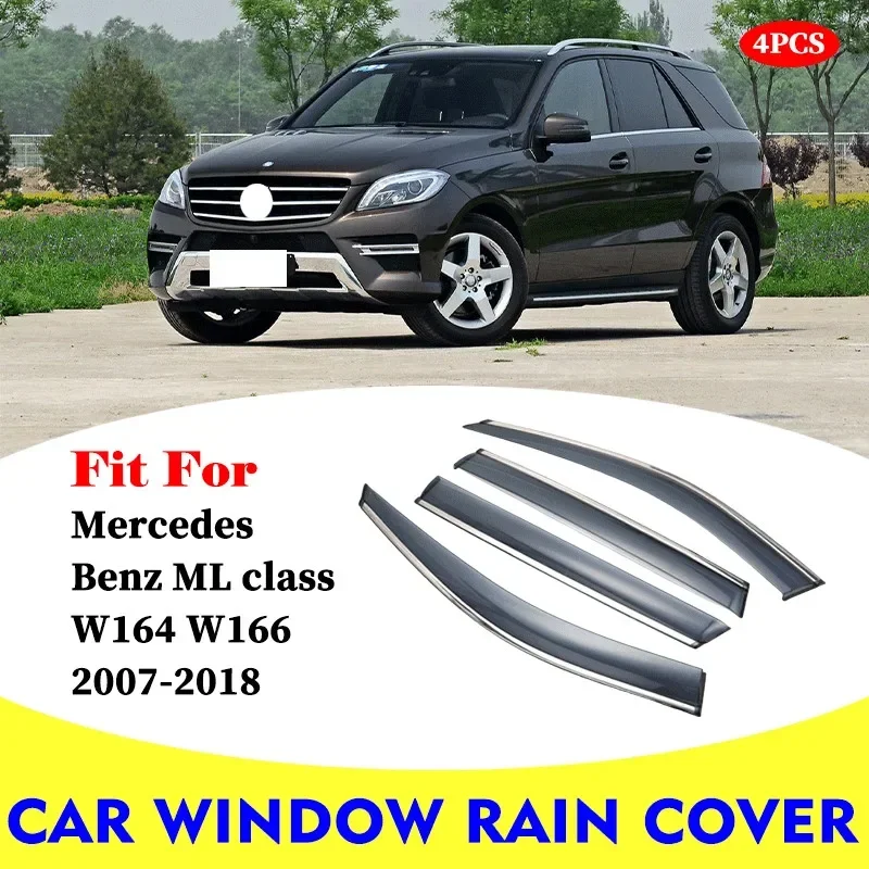 For Mercedes Benz  W164 W166 ML CLASS ML300  ML400 ML350  car window deflectors wind deflector sun guard rain vent cover trim