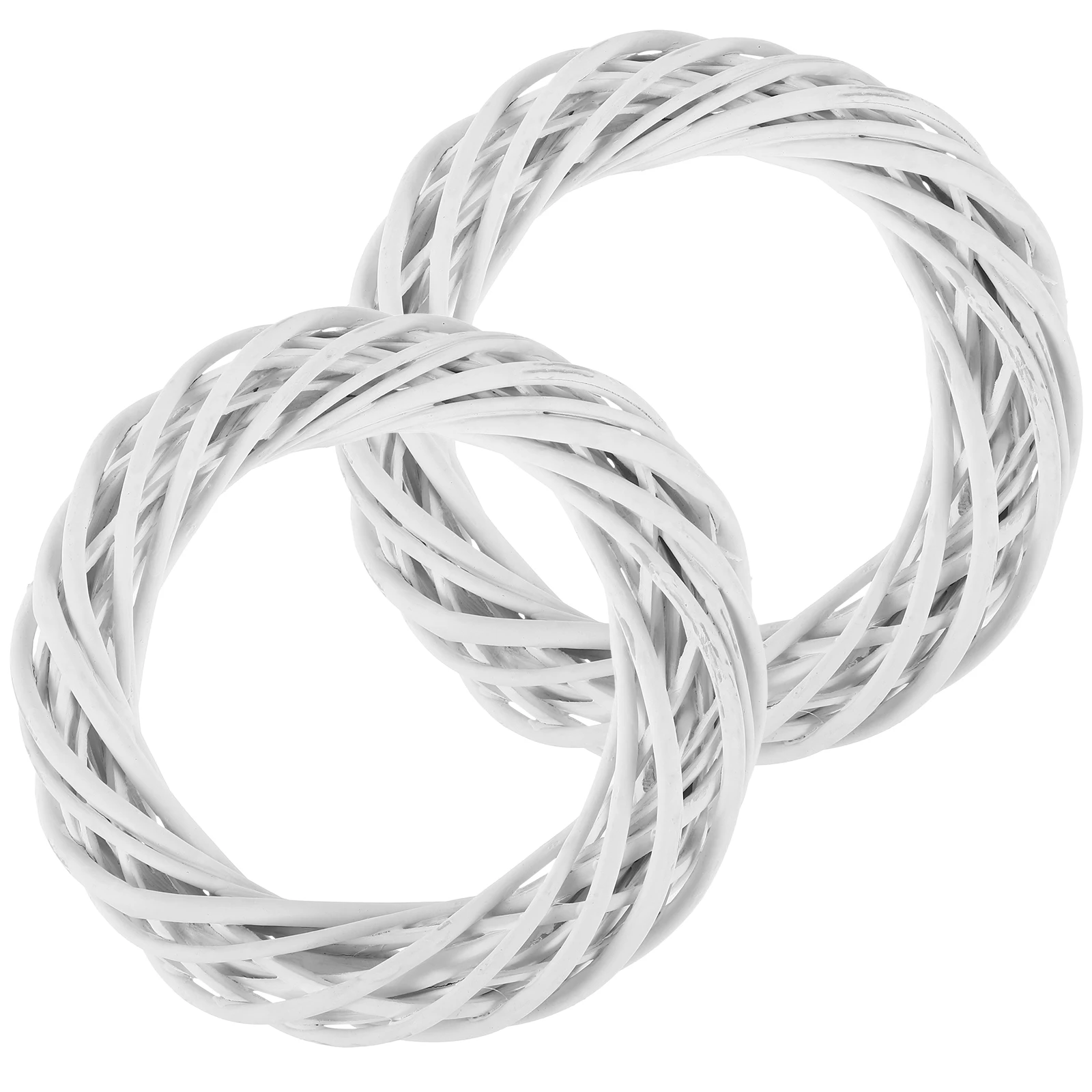 

2Pcs Rattan Round Wreath DIY Material Frame Wood Ring Decorative Circles Wire Frames Making Materials Christmas Home