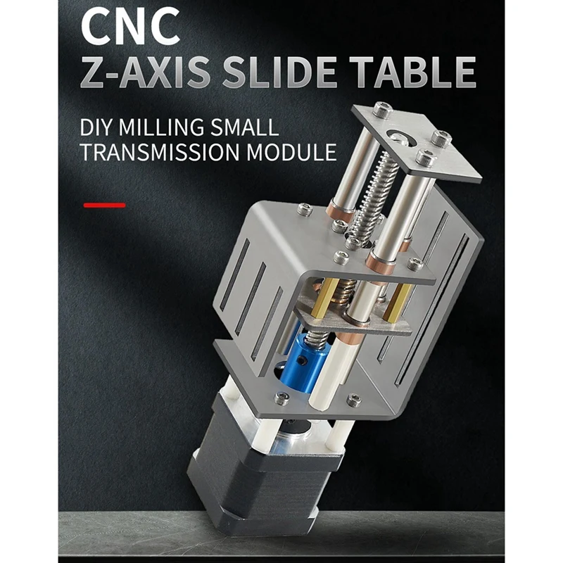 2X CNC Z-Axis Sliding Table CNC Router Kit DIY Milling Small Transmission Module 100Mm Distance Wood Miller Z Axis Motor