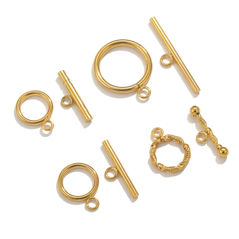 5 set/lot Stainless Steel OT Clasps Connectors for Bracelet Necklace DIY Toggle Clasps Buckle Jewelry Making Supplies Connector