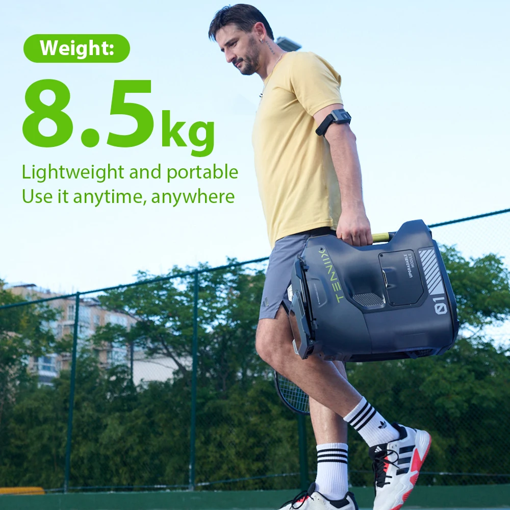 

Upgraded Tennis Ball Machine with APP Control Tenniix Basic Portable AI Tennis Shooting Launcher for Personal Training