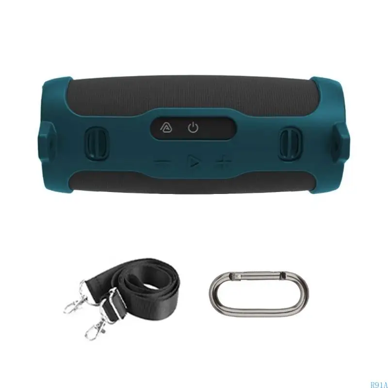 R91A schokbestendige siliconenkoffer met schouderbanden draagtas voor lading 6 luidspreker