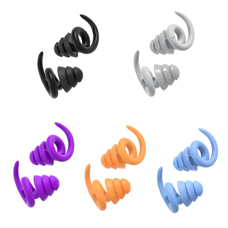Spiral Design Silicone Earplug for Sleeping Study Concert Sound Insulation