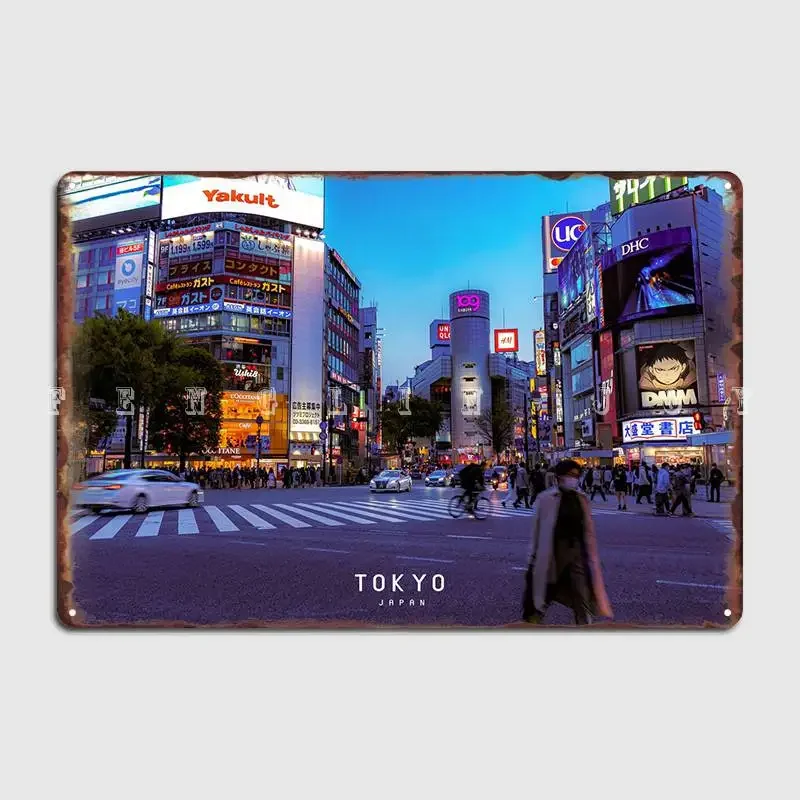 Tokyo Poster Metal Plaque Wall Cave Party Create Poster Tin Sign Poster