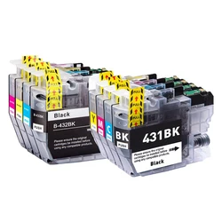 LC431 LC431XL LC432XL Premium Color Compatible Inkjet Ink Cartridge for Brother Printer