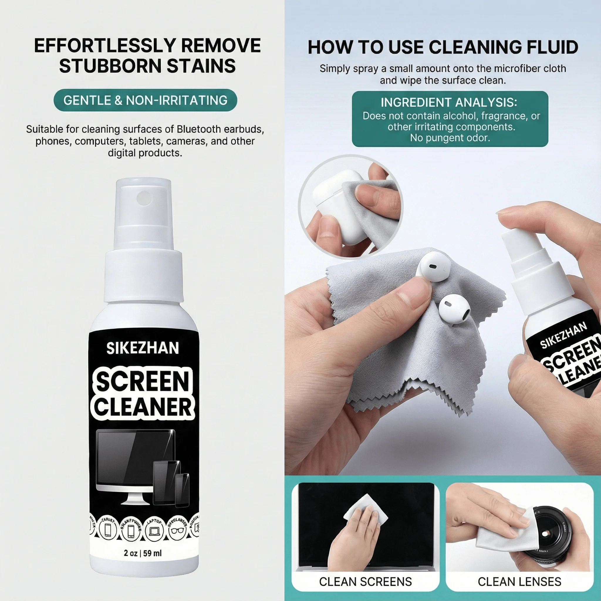 All-in-1 Electronics Cleaning Kit for iPhone AirPods, Phone Screen Cleaner, Charging Port & Speaker Brush, Tech Cleaning Tool - view 3