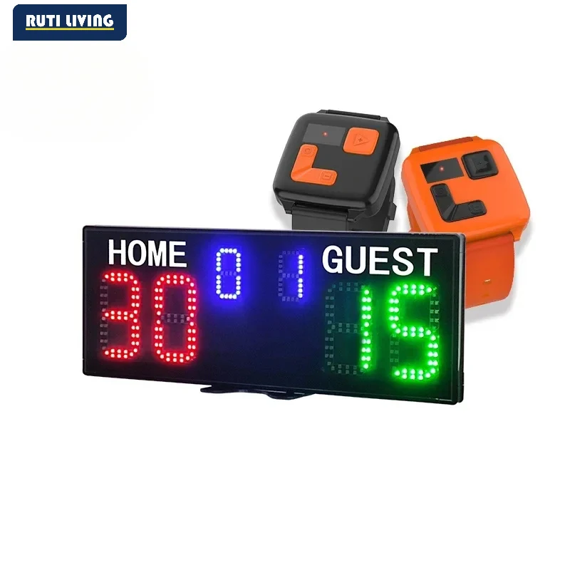Electronic LED Scoreboard Multifunctional Countdown Match Time Display Electronic Scoreboard Remote Control for Competitions