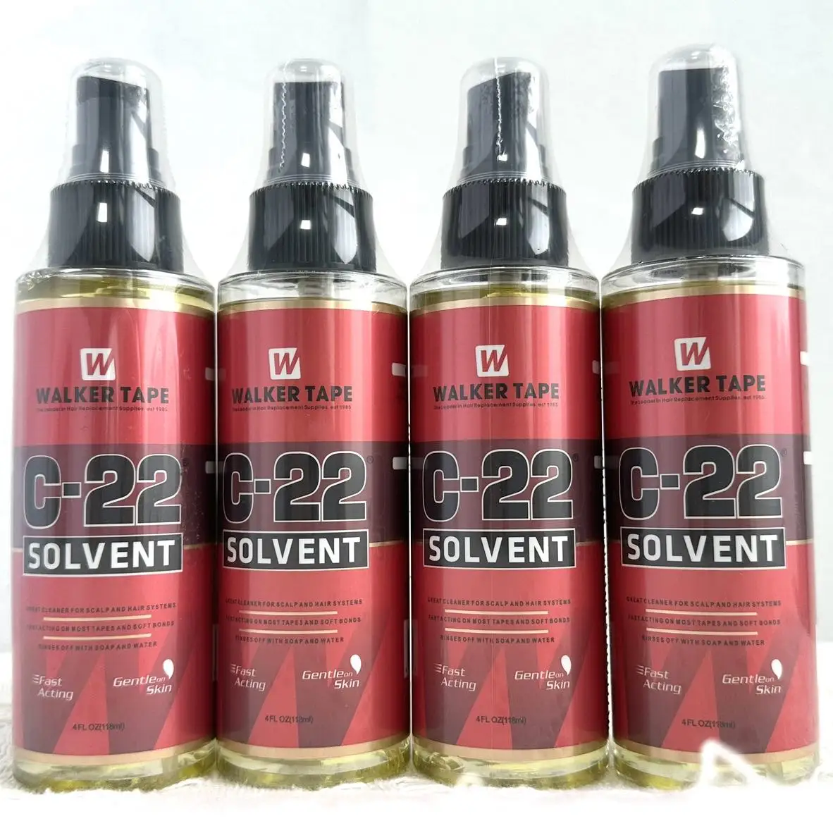 118ml C22 ウォーカーテープ ウルトラホールドヘアシステム接着剤、接着剤溶解、接着剤リムーバー、ほとんどのテープに即効性のあるヘアシステム