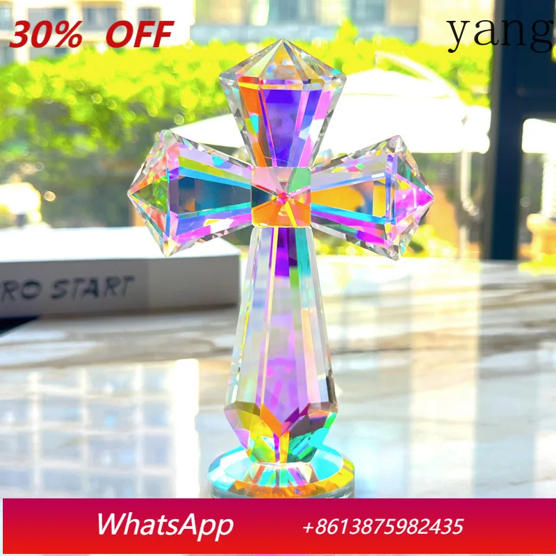 

CX Cross Ornaments Crystal Crafts Home Living Room Bedroom Entryway Decorations