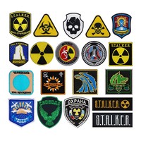 Stripe Nuclear Power Plant Radiation STALKER S.T.A.L.K.E.R. Factions Mercenaries Loners Atomic Power Badge Patch