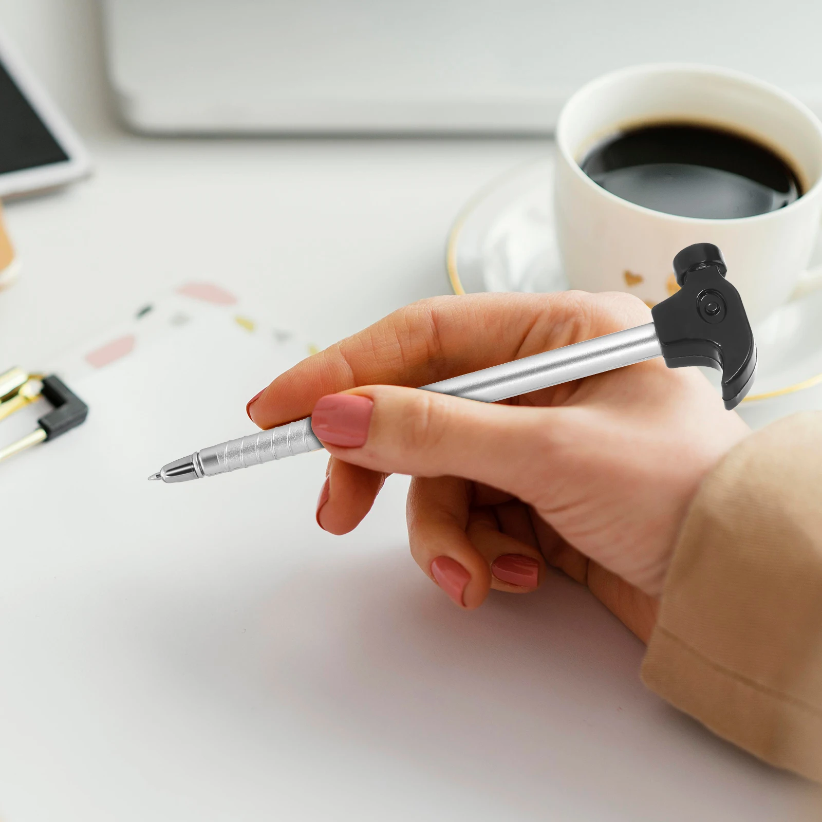 

11Pcs Ballpoint Pens Tool Shaped Novelty Writing Pens Smooth Fine Supplies for Men Magnetic Desk Accessories