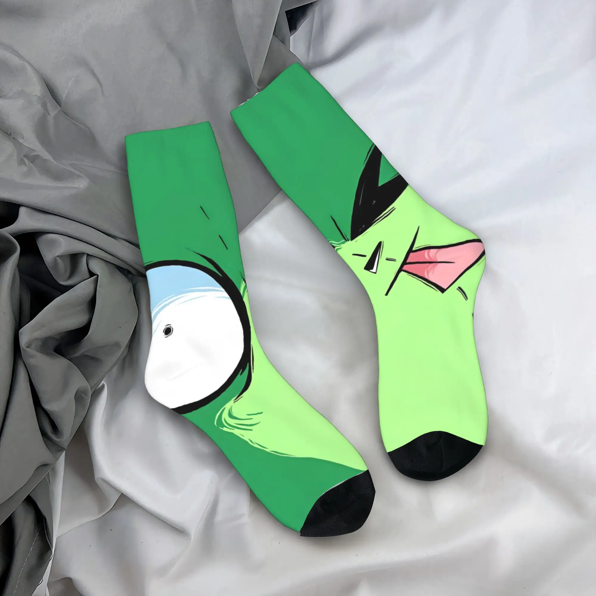 

Носки Zim Gir с героями мультфильмов, мужские и женские повседневные носки из полиэстера, новинка весны, лета, осени и зимы, средние чулки-трубы