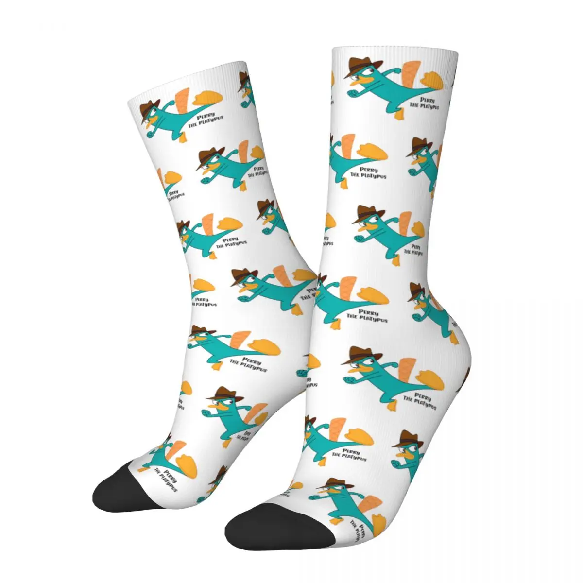 

Fashion Male Men Socks Novelty Perry The Platypus Cartoon Sock Animal Skateboard Women's Socks Spring Summer Autumn Winter